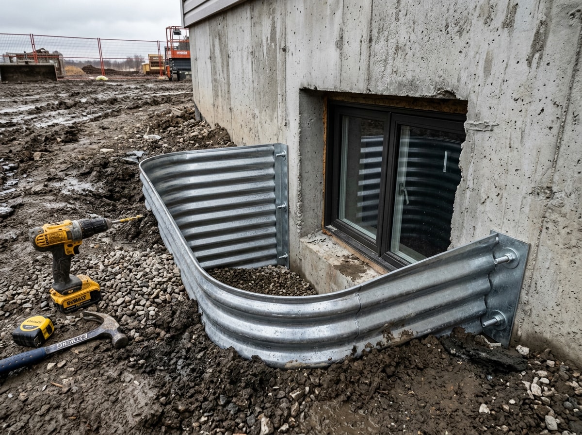 Basement contractor reviewing a North Carolina general contractor license and egress window plan