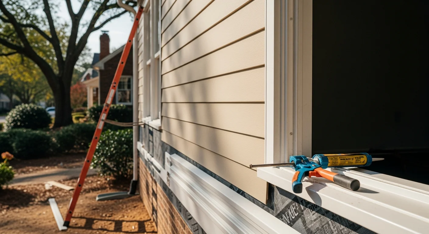 New siding installation on residential home exterior in Cary NC