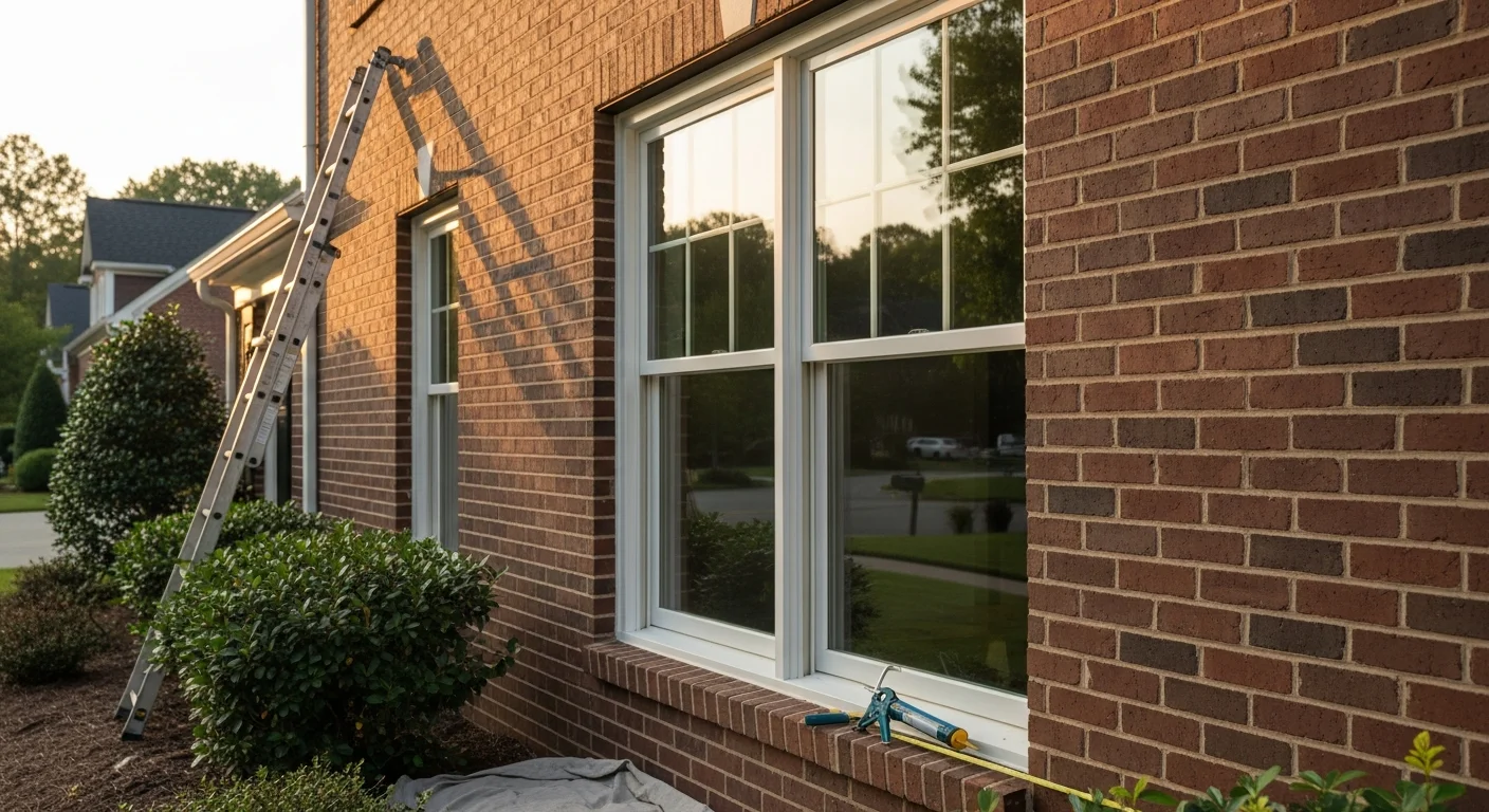 New replacement windows installed on residential home in Durham NC